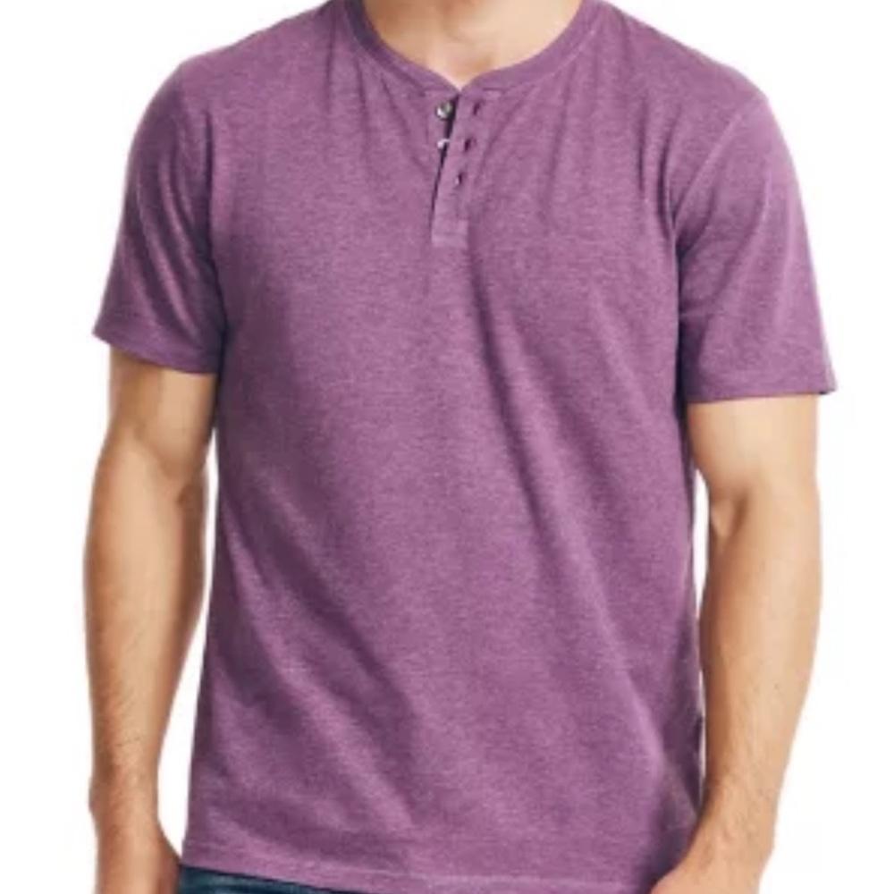 Lucky Brand Men's Henley Vintage Violet Short Sleeve Shirt Size Medium NWT